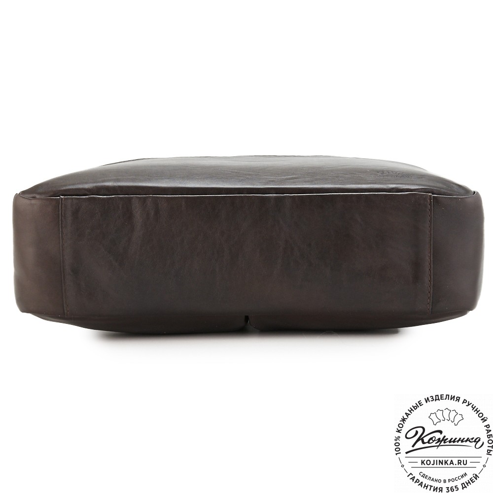 Кожаная деловая сумка "Хантер" (коричневая)